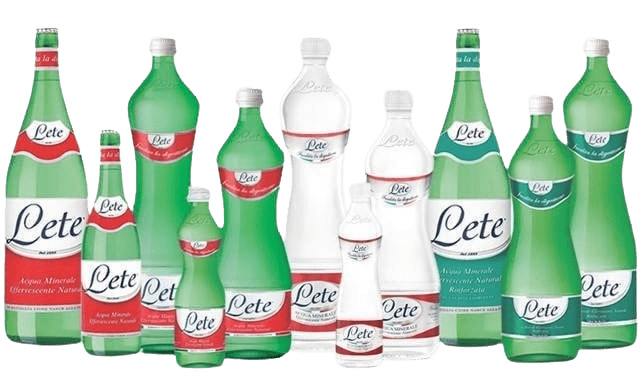 lete formato in vetro